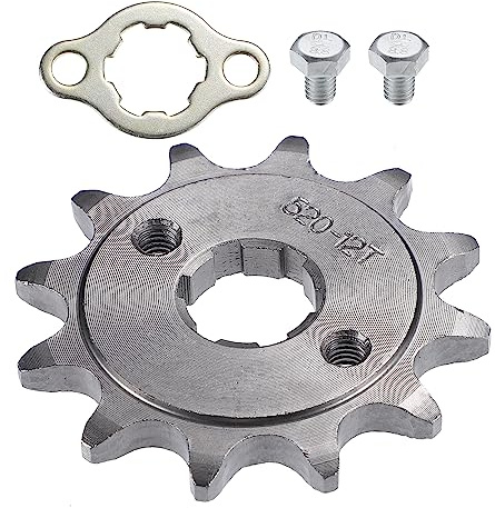 X AUTOHAUX 1 Set 520 Style 12 Teeth 20mm ID Motorcycle Front Engine Sprocket Motorcycle Dirt Pit Bike Mini Bike ATV