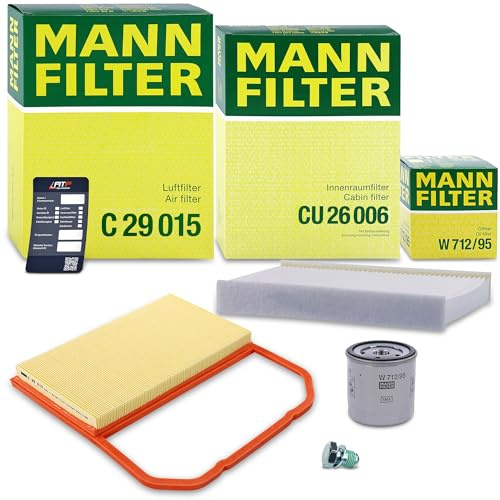 MANN-FILTER Inspektionspaket Filterset 1x Ölfilter, 1x Luftfilter, 1x | Kompatibel mit: SEAT Mii, SKODA CITIGO, VW UP!