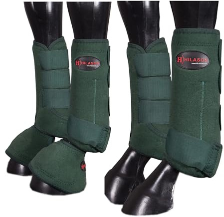 Hilason Hunter Green Medium Horse Sports Boots 6 Pack