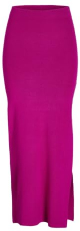 JJXX Jxdahlia - Falda Larga de Punto para Mujer, Fucsia Red, S
