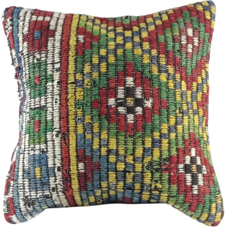 kelim kissen 40x40 cm handgefertigt kelim kissenbezug orientalische kissen kopfkissen viereckig dekorative bohemian kissenhülle dekokissen sofakissen zierkissen code E836