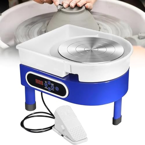 Forno elettrico del vasaio, tocco e controllo a pedale piatto rotante lavello rimovibile, ceramica argilla ceramica forno artigianato artistico,350W-Singlecontrol