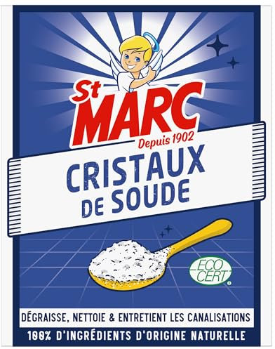 St Marc Cristaux de Soude Nettoyant Multi-Usage 100% d'Origine Naturelle 680 g - Dégraisse, Débouche et Nettoie les extérieurs