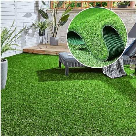 Kunstrasen, Kunstrasen, Rasenfläche für die Entwässerung von Haustieren und Hunden, Kunstrasenmatte, Hochzeitsteppich für den Garten, Hinterhof, benutzerdefinierte Größe (Farbe: Grün-3 cm,