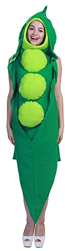 EraSpooky Disfraz de guisantes de comida para adultos (talla única)