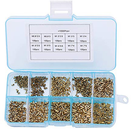 1000 remaches huecos de metal, ojales pasantes, clavos PCB de doble cara para placa de circuito (M0.9 M1.3 M1.5 M1.7)