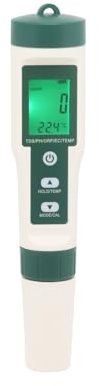 HPHPH PH Wert Messgerät, 10-in-1 PH/TDS/EC/SALZ/TEMP/SG/ORP/H2/Fruchtbarkeit/Widerstandsfähigkeit Wasserqualitätsmonitortester for Pools, Trinkwasser, Aquarien,pH Messer Tester