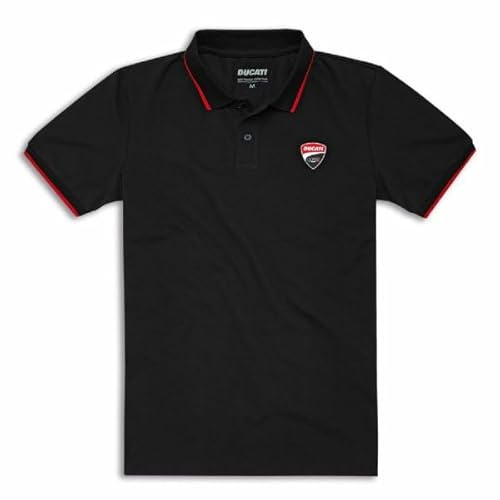 Ducati Corse Logo kurzärmeliges Poloshirt schwarz Größe L