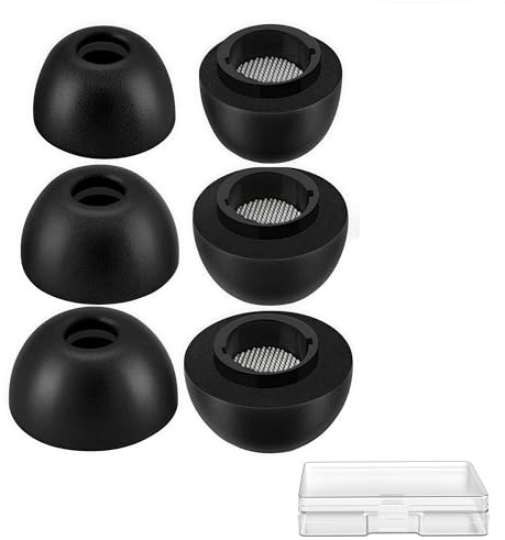 Rhinenet Ohrstöpsel aus Memory-Schaum für Samsung Galaxy Buds3 Pro, hochwertige Geräuschisolierung, Ersatz-Ohrstöpsel passend in Ladehülle, S/M/L, 3 Paar