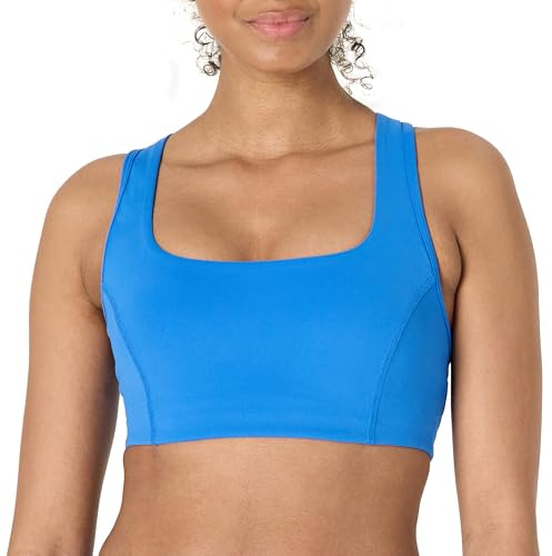 Amazon Essentials Donna Reggiseno Sportivo Tecnico in FormFlex Morbidissimo, Sostegno Leggero, Scollo Quadrato, Schiena Olimpionica