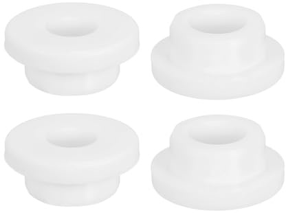 QUARKZMAN 4 Pezzi Occhielli in Gomma 24mm Foro di Perforazione, Passacavi Guarnizione 15mm ID Gommini Passacavo Scrivania Bianco Siliconica per Tappo Organizzare Filo Cablaggio Casa Auto