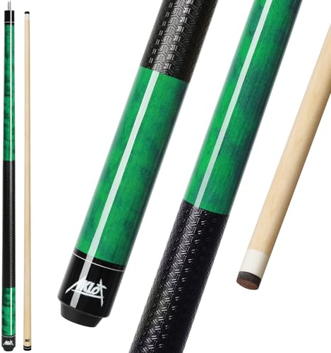 AKLOT Pool Cue Stick 58'', Canadian Maple Pro Billiard Cue &13mm Leather Tip, Anti-Slip Grip, 18/19/20/21oz Billiard Pool Stick for Adults/Beginner/Pro Player