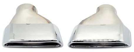 BGFFDSZ Kompatibel mit BMW G30 G31 G32 2017+ Edelstahl-Auspuffblende Auto-Schalldämpferblende Quadratische Endrohr-Auspuffanlage-Düse(Silver)