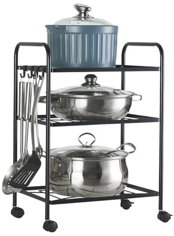 Scaffale portaoggetti – Mensola angolare per pentole e padelle – Soluzione di archiviazione da cucina