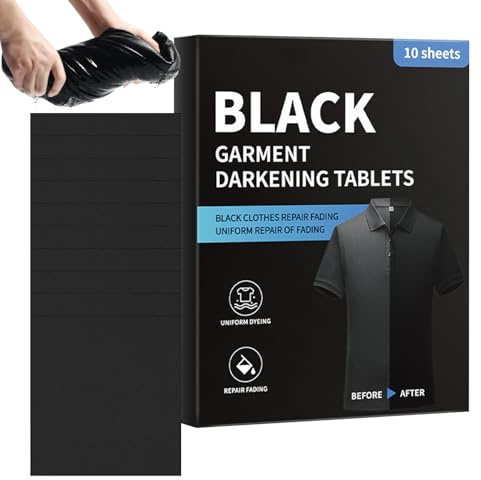 Wäschefängerblätter – 10 schwarze Kleidungsfarbauffang-Tabletten, Stoffschutz, Stoffschutz zur Wiederherstellung von verblasster Kleidung, Steppdecken, Bettlaken, Hosen, Mäntel, Sofabezügen
