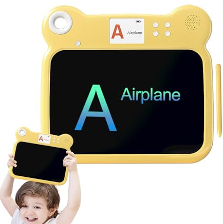 Pizarra de escritura LCD, tabla de aprendizaje educativa para niñas a partir de 3 años – Pizarra electrónica, viaje en avión escolar