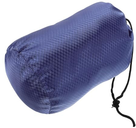 Toyvian Bolsa Cordón de Nylon para Chaqueta de Plumas, Organizador Compacto para Ropa, Bolsa de Almacenamiento para Viaje y Camping, Diámetro 11 Cm X Altura 20 Cm, Color Azul Oscuro