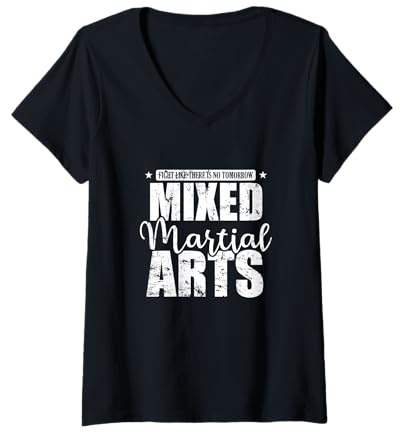 Damen Kämpfe, als gäbe es kein Morgen Mixed Martial Arts T-Shirt mit V-Ausschnitt