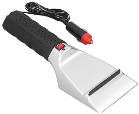 SENECESLI Auto Heated Snow Shovel, Electric Windshield Ice Scraper for Cars Trucks and SUVs, 12V Heated Ice Scraper with Anti Skid Handle and Built In Squeegee
