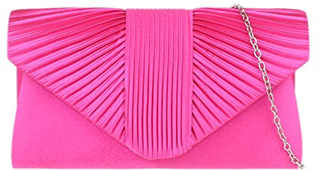 Girly Handbags Women Pleated Satin Clutch Bag