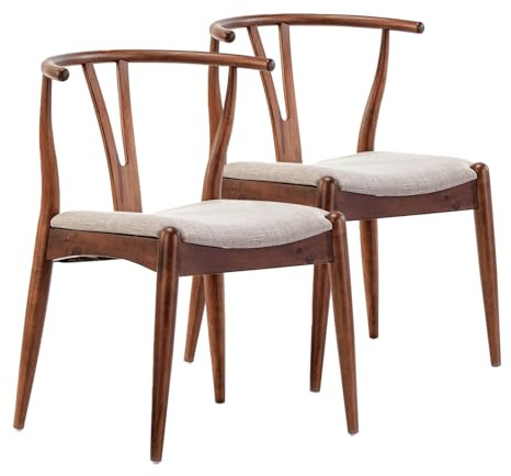 VS Venta-stock Stuhl-Set 2er Rustic Nussbaum Farbe