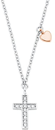 s.Oliver Kette mit Anhänger Halsschmuck, Kreuz, Kommt in Schmuck Geschenk Box