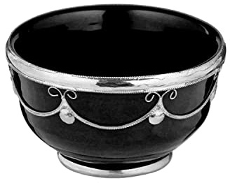 Orientalische Fingerfood-Schale Miranda aus Keramik in Schwarz 11 cm