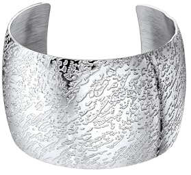 PROSTEEL Damen 40mm breit Offener Armband Edelstahl Retro Muster Oberarmreif verstellbar Manschette Armband Modeschmuck Accessoire für Ehrfrau Freundin