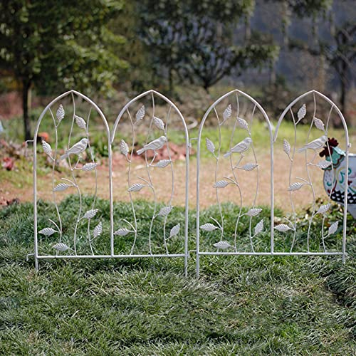 Gartenzaun Rankgitter Rankhilfe Garten Gartenzäune Metall Vintage Zaun Gartenstecker Rasenkanten Beetzaun Pflanzenstützen wetterfestes Rankgitter für Gartendeko Deko Kletterpflanzen,Rosen,Reben