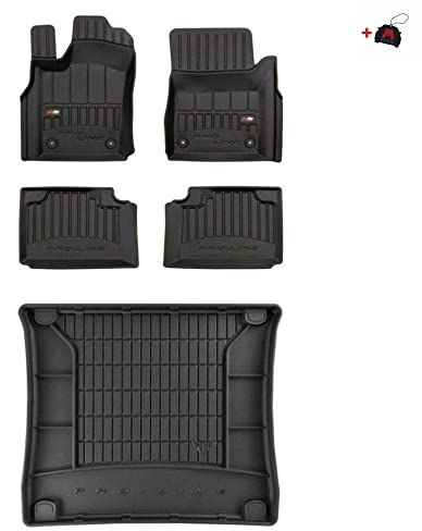 MOTOS Satz Gummifußmatten und Kofferraummatten passend für Jeep Grand Cherokee IV 2010-2021 Verbessern Sie Ihren Reisekomfort mit Antirutschmatte Auto 3D- Allwetter fußmatten Auto, Schutz vor Verschmu