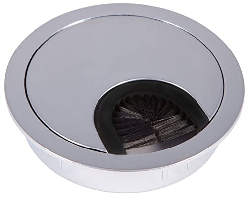 König - Pasacables de metal (diámetro de 68 mm, cromo pulido)