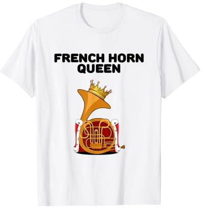 Mädchen French Horn Queen T-Shirt | Damen French Horn T-Shirt
