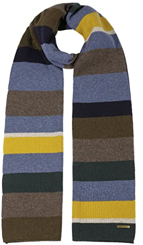 Stetson Merino Stripes Schal Stilvoll Herren Made in Italy Herbst Winter grün One Size