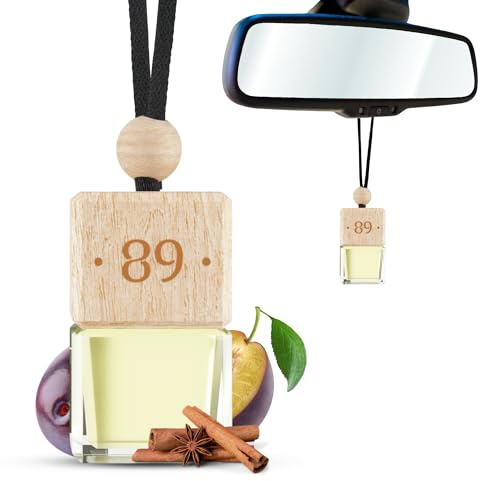 Aromatic •89• Auto Glas-Lufterfrischer zum Aufhängen - Pflaume, Weihrauch & Zimt Duft Hängender Diffusor – Lang anhaltender Autoduft gegen Gerüche – Premium Duftbaum für Auto, Büro, Zuhause