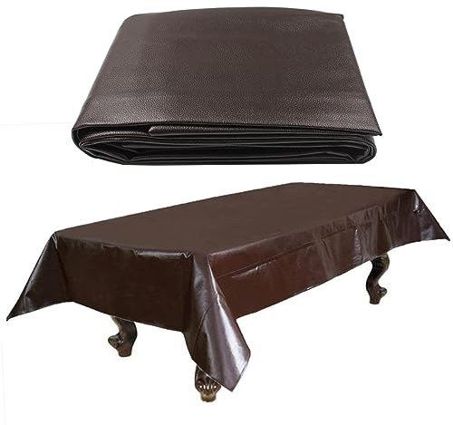 HLGKBY Billardtisch-Staubschutz, Staubschutztuch, Abdeckung, zusammenklappbarer Billardtisch, Billardtisch-Abdeckungen, 6–12 Fuß Tischdecke, Tischdecken, Outdoor-Tischdecken, speziell 9ft Brown