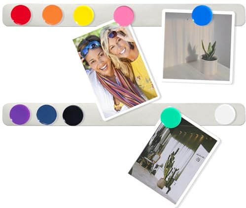 ZDZBLX Lavagna Magnetica da Parete, Lavagnetta Magnetica, Lavagna Magnetica per Calamite, Pannello Magnetico per Calamite, Porta Calamite da Parete Autoadesivo con 10 Magneti per Ufficio Casa, 2 pezzi