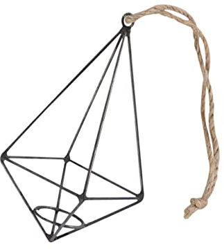 IMIKEYA Hängender Eisenanhänger Geometrischer Wanddekor Türschmuck Wohnschmuck Schwarz