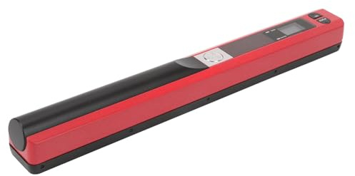 Tragbarer Hand-Bildscanner, 900 DPI, Multifunktionaler A4-Dokumentenscanner für den Heim- und Bürogebrauch, Einfach zu Bedienen, Breite Anwendung (Rot)
