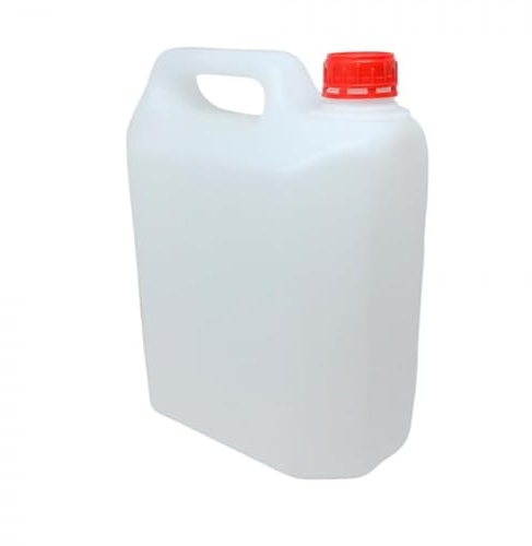 Bilake Garrafa PVC de 10l para Descarga desagüe Aire Acondicionado con asa | Bidón plástico Color Blanco y tapón Rojo 34x26x15 cm