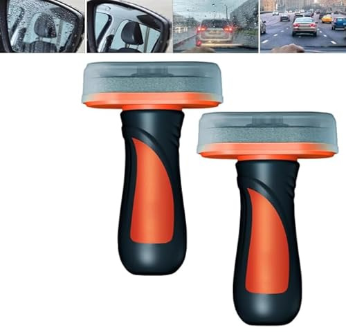 Louisx Glass Cleaning Board, Glass Coating for Windshield, Windshield Hydrophobic, 2-in-1 Glass Cleaner Plus Rain Repellent,Suitable for All Types of Glass Surfaces,Improves Clarity (2pcs)