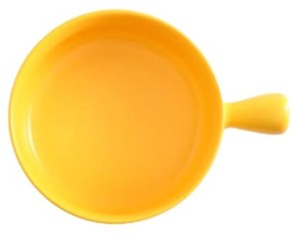 FYDZ Cuenco de sopa de porcelana ligera para sopa de cebolla francesa, bonito plato de salsa de cerámica, bandeja, cerámica duradera (amarillo)