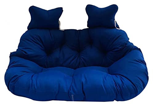 Hängesessel für 2 Personen, mit Doppelkissen, für Terrasse, Garten, Sitzpolster (Farbe: D)