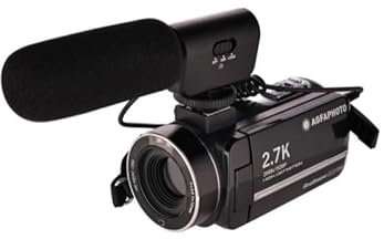 AgfaPhoto Realimove CC2700 – Caméscope Numérique, Vidéo 2.7K, 24MP, Écran Tactile 3'', Zoom 18X, Télécommande, 2 Batteries, Micro, Batterie Lithium - Noir