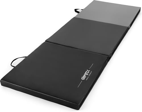 Gymtek® Klappbare Gymnastikmatte Sportmatte Kampfsportmatte Trainingsmatte - 180x60 cm - Gymnastik, Yoga, Judo, Karate, Fitness, Pilates, Kampfsport