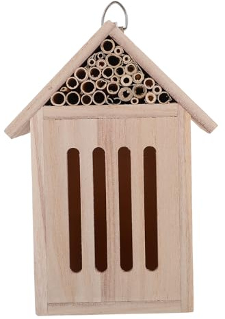 HEMOTON Rifugio per Insetti in Legno Casa per Api e Farfalle Nido da Giardino Casetta per Insetti Esterna da Cortile
