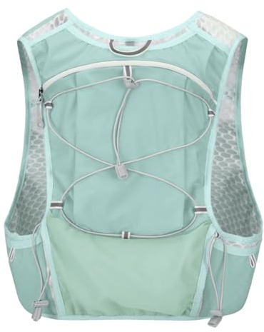 Trinkrucksack, Wasserblasentasche, Tagesrucksack, große Kapazität, Laufrucksack, Wasser-Trinkweste, Weste, Wandern, für Outdoor, grün, One Size