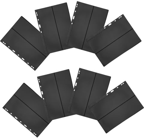 TOYZFRIENDY 10 Pezzi Pagine Interne per Album Francobolli Nove Fogli Double-Sided con Verticale per Raccoglitori Standard Inserto per Ampie