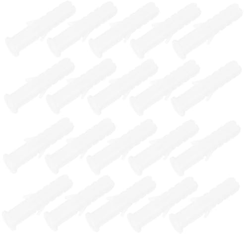 LIFKOME 100pcs Plastic Expansion Tubes Wall Anchors with Self Tapping Screw Compatibility Plastic Plugs for Hanging Shelves Tv Mounts Curtain Rods and Home Decoration Installation