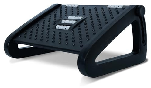 Fotpall för skrivbord, kontorsfotstöd, justerbar höjd, halkfri, ergonomiskt underskrivbordsstöd med rullmassör, amningspall för tryckavlastning i hemmakontoret, fotstöd för under