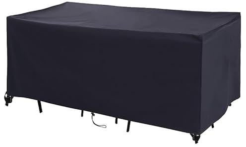 AOFOAE 225x110x75cm/LxPxA Copertura in tessuto Oxford 420D impermeabile,Oxford Copertura Tavolo Giardino,Telo Copri Tavolo Esterno Impermeabile Telo Esterno Anti-Neve Anti-Polvere